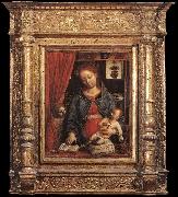 FOPPA, Vincenzo Madonna and Child with an Angel deu oil painting on canvas